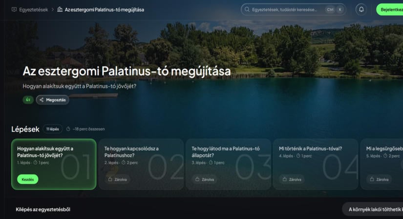 Elindult az egyeztetés a Palatinus-tó jövőjéről, október 11-ig várják a véleményeket