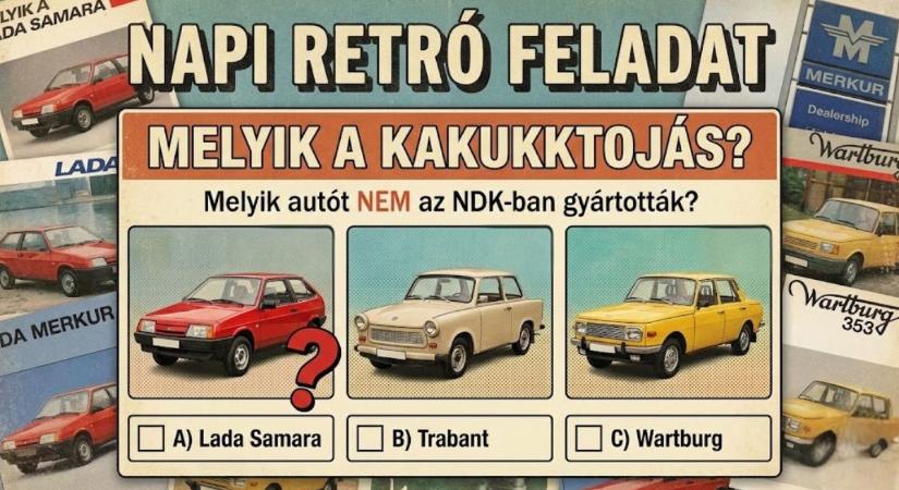 Retró feladat: Trabant, Wartburg és egy titokzatos jövevény, melyiket nem vártad a Merkúrnál?