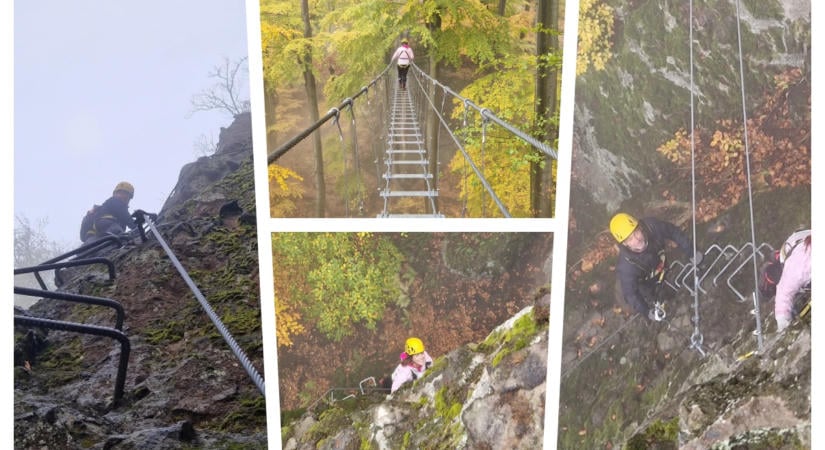 Esős időben is remek hangulatban telt a zólyomi via ferrata-kaland