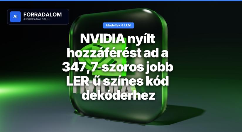 NVIDIA nyílt hozzáférést ad a 347,7‑szoros jobb LER‑ű színes kód dekóderhez