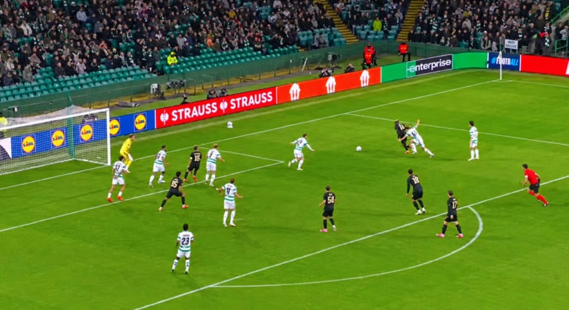 Videó: Sarokkal rúgott gyönyörű gólt a Fradi futballistája az Európa-ligában