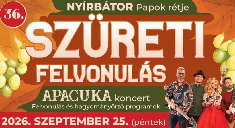 36. alkalommal rendezik meg a Szüreti Felvonulást Nyírbátorban