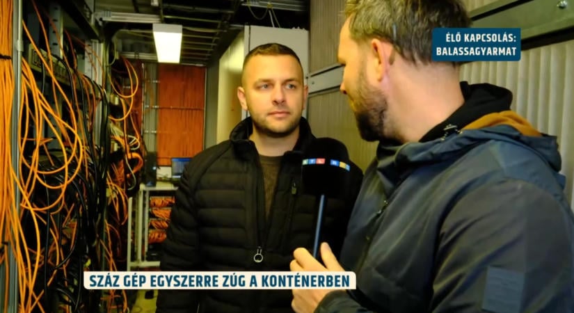 Száz speciális gép zúg a konténerben: így működik Magyarország legnagyobb bitcoinfarmja