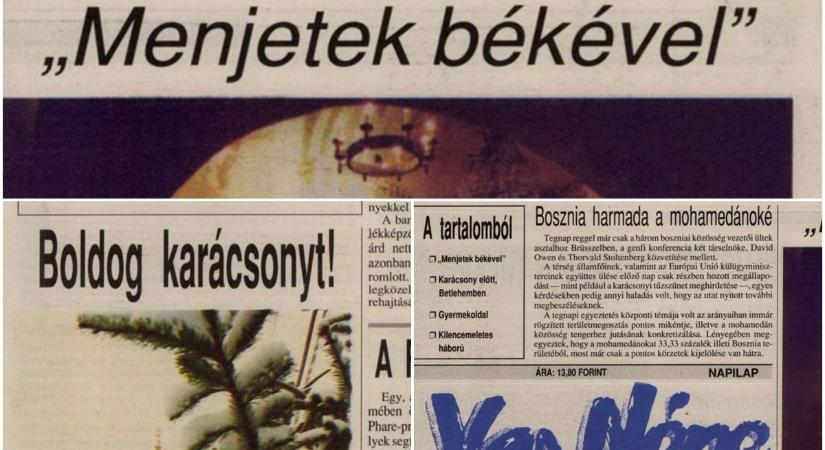 Megnéztük, miről írt a Vas Népe 30 évvel ezelőtt, 1993. december 24-én