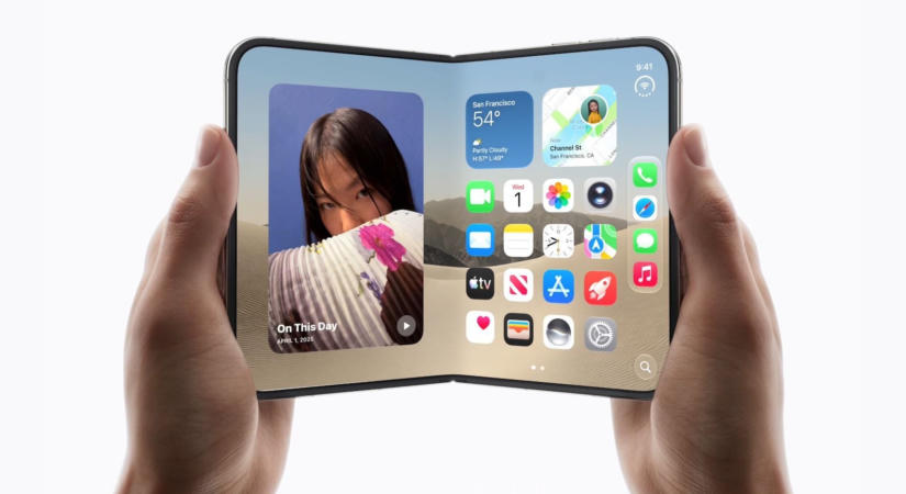 Itt az első hajlítható kijelzős iPhone: az iPhone Duo