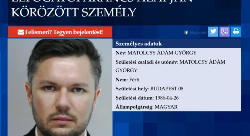 Kiadták az európai és a nemzetközi elfogatóparancsot Matolcsy Ádám ellen