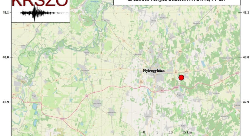 Földrengés volt Nagykálló közelében