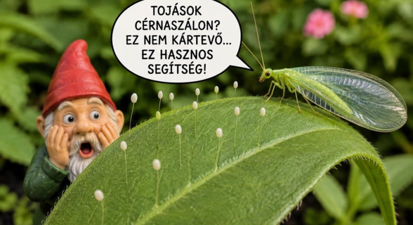 Apró fehér tojások lógnak cérnaszálakon a leveleden? Ne kapard le őket, jó eséllyel segítség érkezett