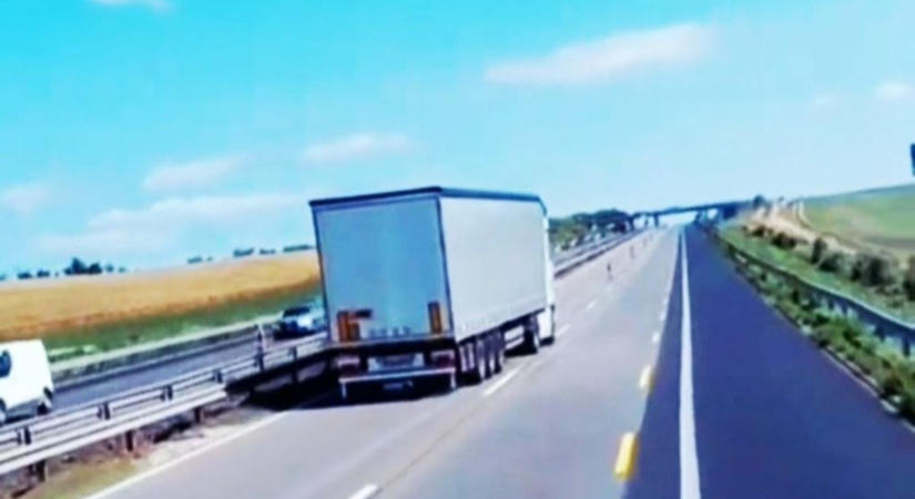 Azt hitte vicces? "Szórakozott” a kamionnal az M1-esen – VIDEÓ