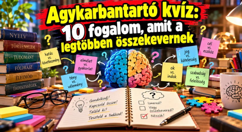 Agykarbantartó kvíz: 10 fogalom, amit a legtöbben összekevernek
