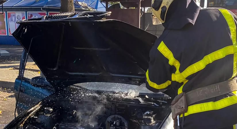 Kigyulladt egy Daewoo Munkácson
