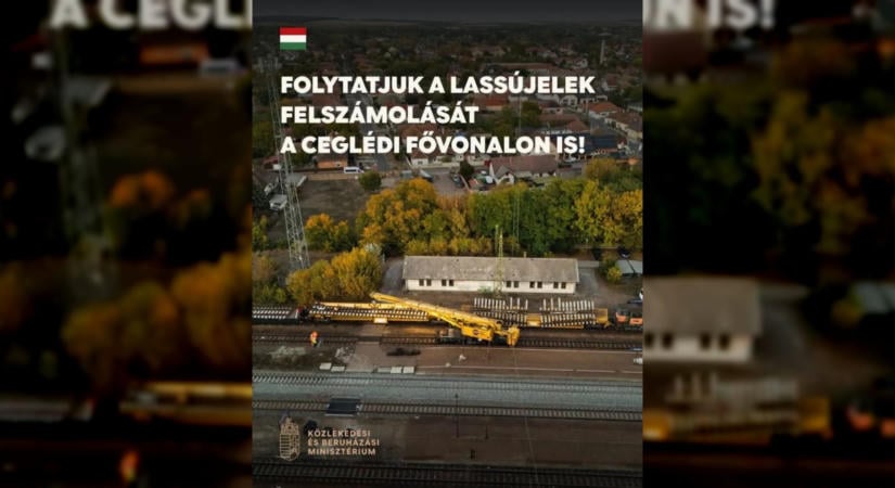 Folytatódik a ceglédi vasútvonal felújítása: lassújelek tűnnek el