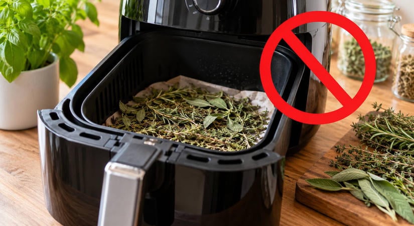 Fűszernövényt szárítanál az air fryerben a fagyok előtt? Egyes gyártók kifejezetten tiltják