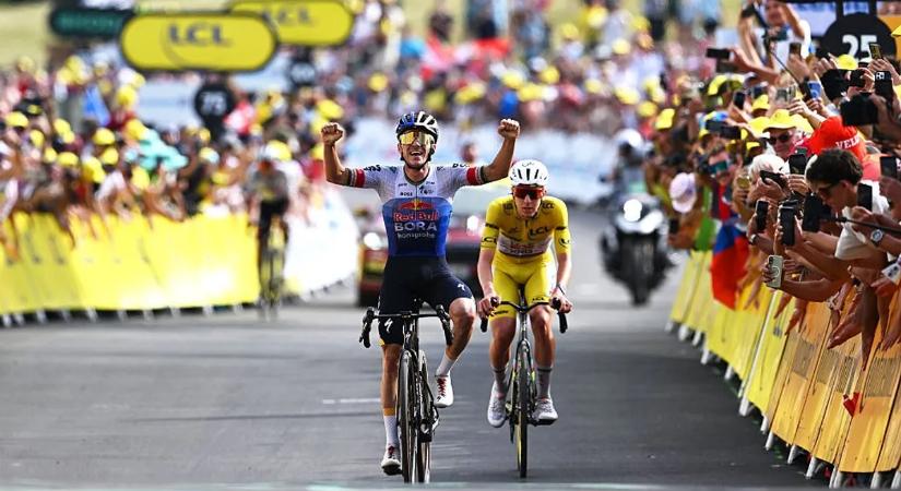 Evenepoel szakaszsikere Pogacar előtt, Vingegaard bukott, és feladta a Tour de France-t