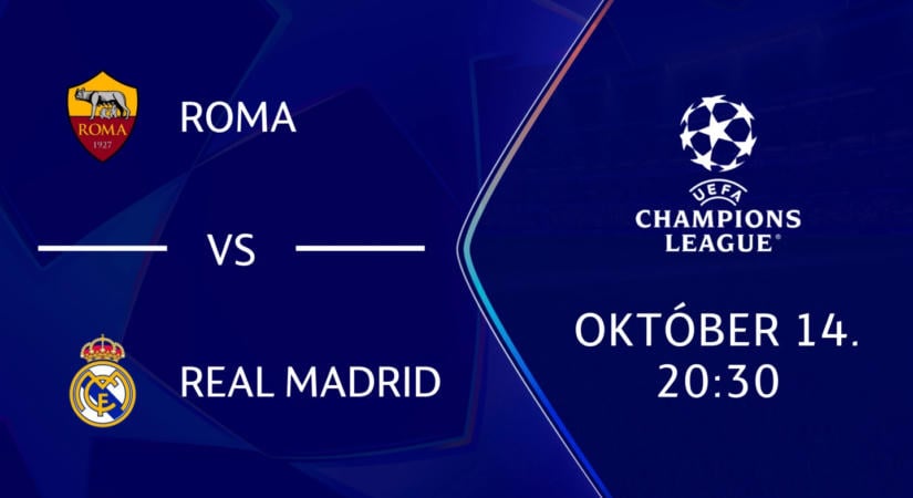 Roma-Real Madrid: itt van a link az online közvetítéshez!