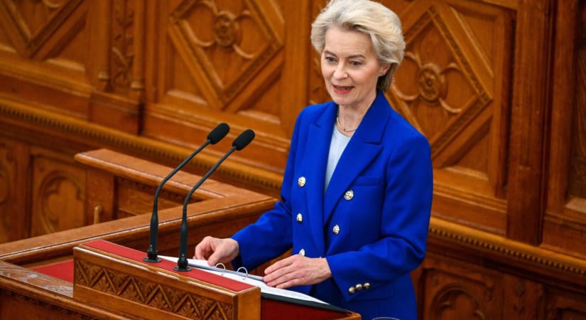 Von der Leyen a magyar Parlamentben: Magyarország áprilisban ismét elküldte a remény üzenetét