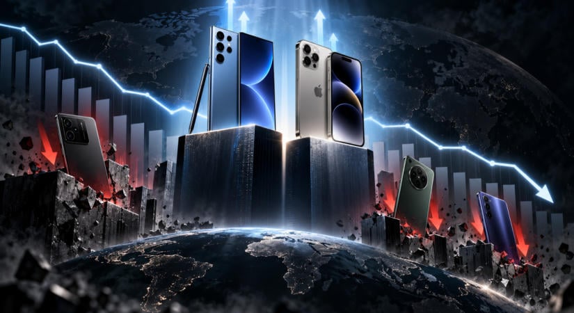 Beszakadt a mobilpiac, mégis erősödött a Samsung és az Apple