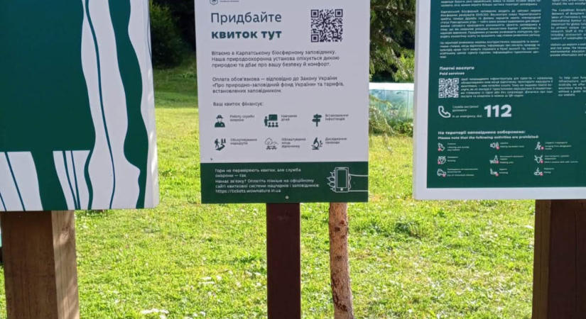 QR-kódos táblák könnyítik meg a belépést a Kárpáti Bioszféra Rezervátumba