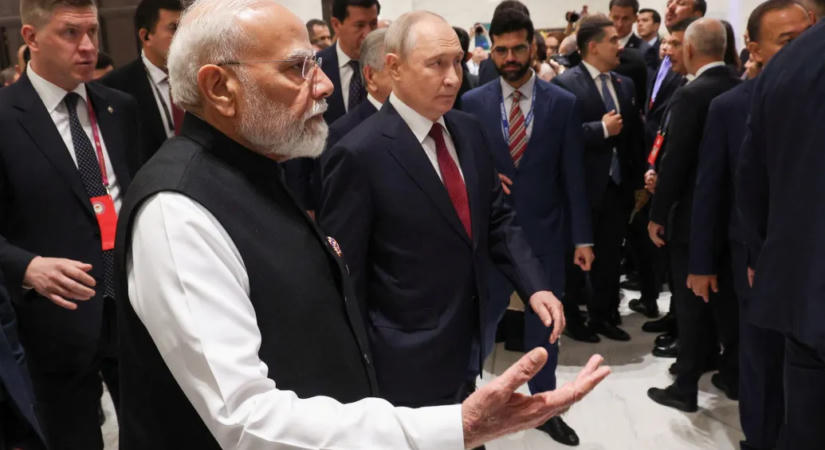 Modi arra kérte Putyint, az emberiség érdekében hagyja abba a háborút, az orosz elnök láthatóan feszült volt ettől