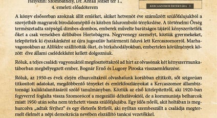 Elűzték a kincset, nyaggatták a nincset - Könyvbemutató a BDK-ban (okt. 26.)