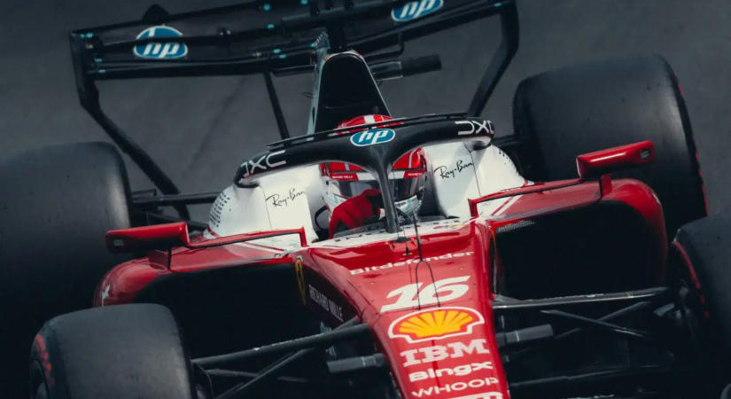 Leclerc valamiért különösen elégedett a sprint-kvalifikációs körével