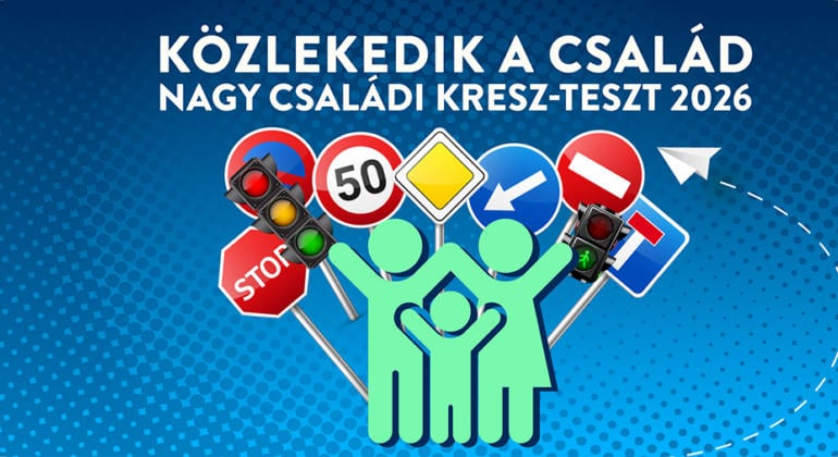 Családok is próbára tehetik KRESZ-tudásukat az országos teszten