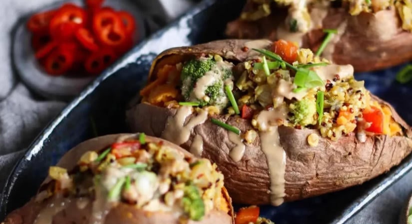 50 év feletti szuperétel: Lencsével töltött édesburgonya recept