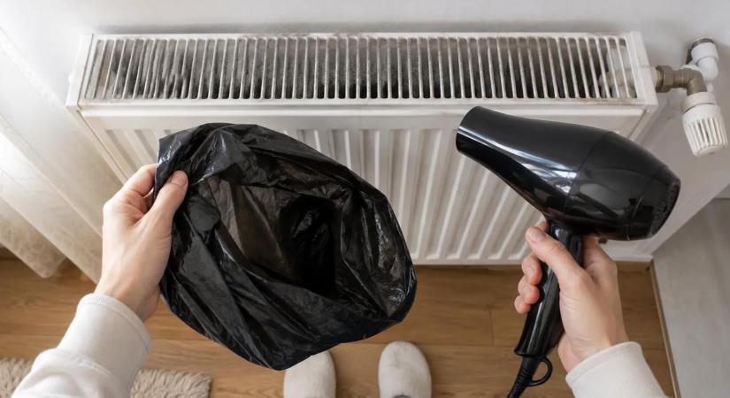 Az én radiátorom már sosem poros: hajszárító, szemeteszsák és 2 perc kell hozzá