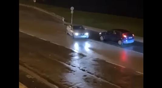Ügyetlen driftelő tartotta fel a forgalmat Szegeden – videó