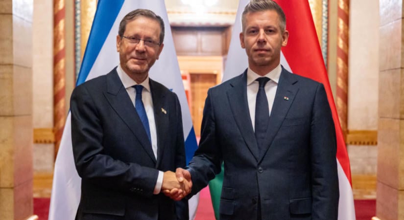 Magyar Péter miniszterelnök fogadta Jichak Herzogot, Izrael államelnökét
