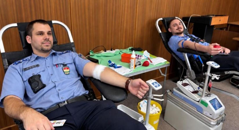 Rendőrségi véradást tartottak Csongrád-Csanádban