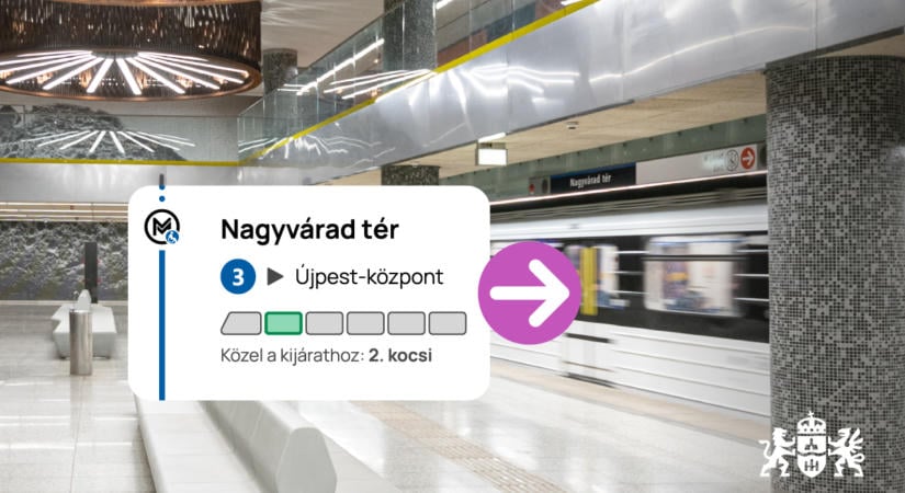 A BudapestGO már azt is megmutatja, melyik metrókocsiba érdemes felszállni