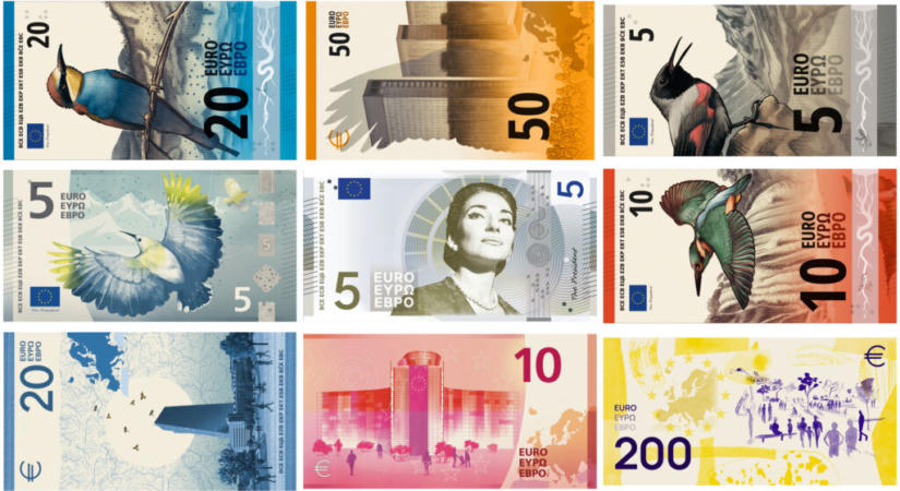 Megújul az euró – bemutatták az új bankjegyterveket