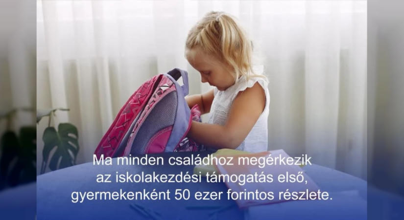Megkezdődött az iskolakezdési támogatás folyósítása