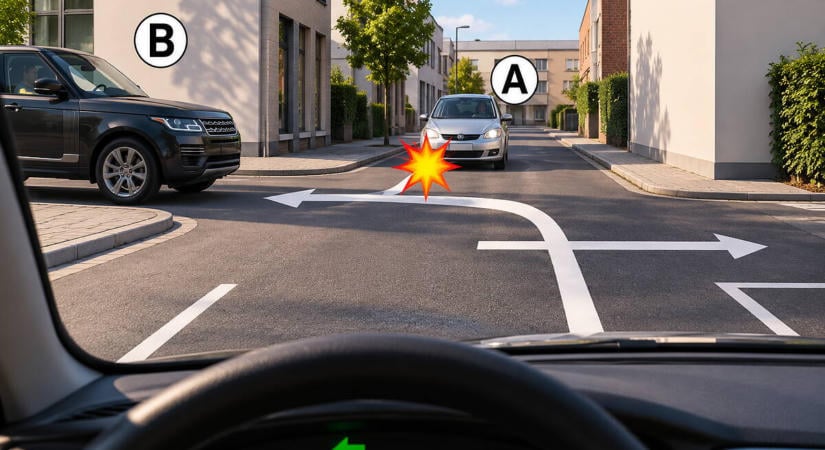 Felfoghatatlan, hogy 10-ből 8 sofőr elbukik ezen a trükkös KRESZ-kérdésen: vajon ki kanyarodhat utoljára?