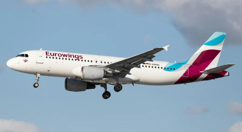 106 utassal a fedélzeten csapott villám az Eurowings repülőgépébe