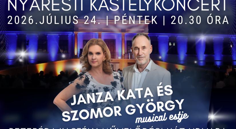 NYÁRESTI KASTÉLYKONCERT – JANZA KATA ÉS SZOMOR GYÖRGY ZENEKAROS MUSICAL ESTJE