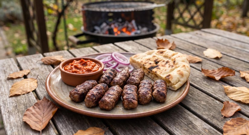 Grillezett csevapcsicsa házi ajvárral