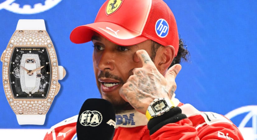 Női luxusórával okozott meglepetést Lewis Hamilton