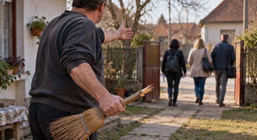 Törött seprűvel zavarta el a családsegítőket Sályban