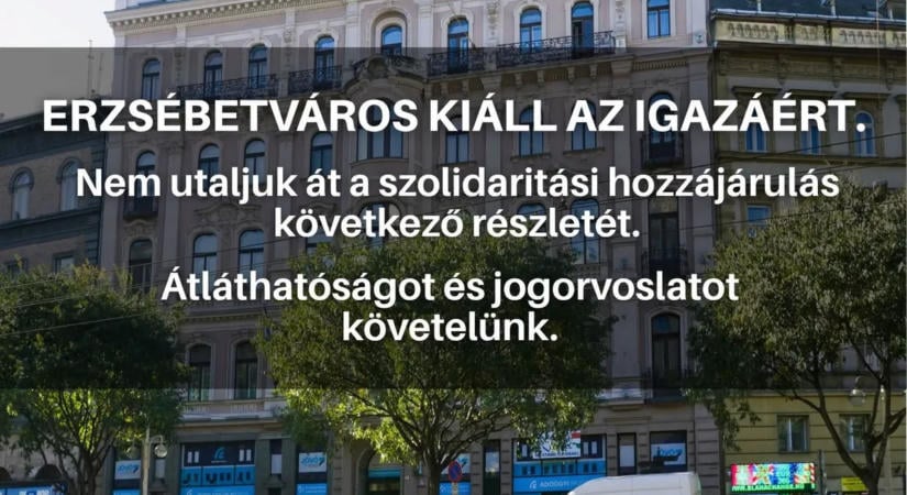 Az erzsébetvárosi önkormányzat nem utalja át a szolidaritási hozzájárulást