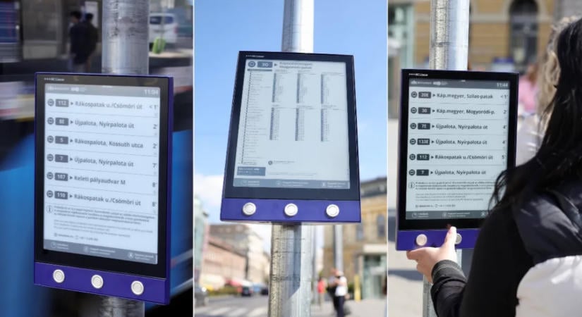 Digitális menetrendi táblák: kiderült, milyen magyar technológia kerül 41 budapesti megállóba