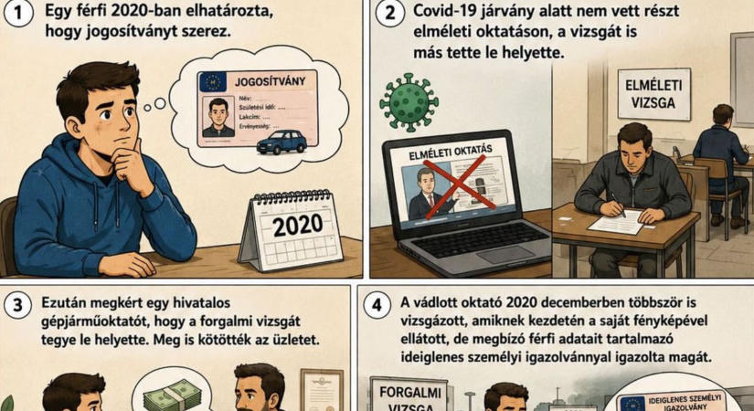 A nap balfácánja: kétszer is megbukott a forgalmi vizsgán a más helyett csalni próbáló autós oktató