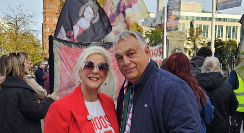 Orbán Viktor egy abortuszellenes tüntetést is meglátogatott Belfastban