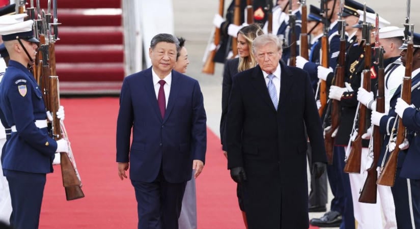 Trump vörös szőnyeget terített Hszi Csin-ping elé: fontos tárgyalások kezdődtek Washingtonban  videó