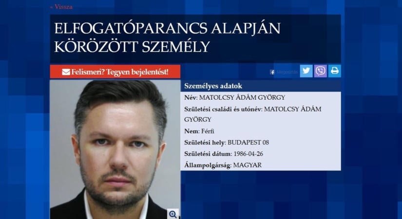 Még mindig nem adták ki Matolcsy Ádámékra a nemzetközi elfogatóparancsot