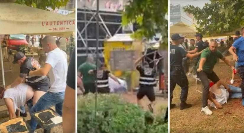 A haladók rendfenntartói verték a polgárokat (videó)