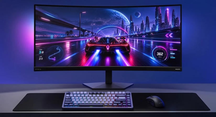 Itt az első 36 hüvelykes képátlójú, ultraszéles gaming monitor
