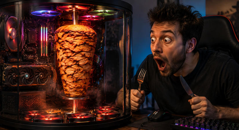 Jó étvágyat a gaminghez! Egy játékos működő kebabos PC-t épített