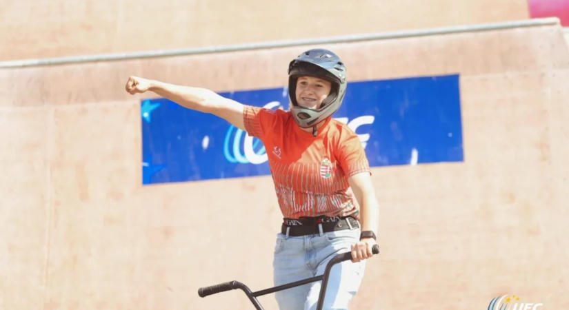 Európa-bajnoki címet szerzett Molnár Noémi BMX freestyle-ban